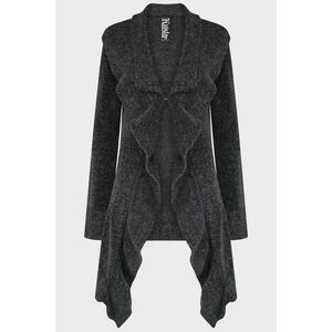 Killstar Lunar owl chenille gray ruffle cardigan